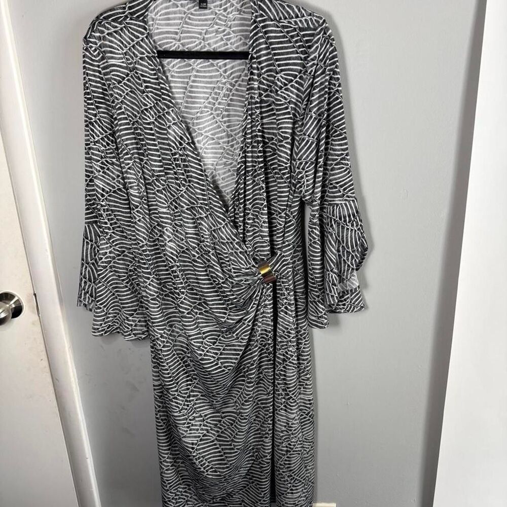 Glamour Women's Grey and Black Dress